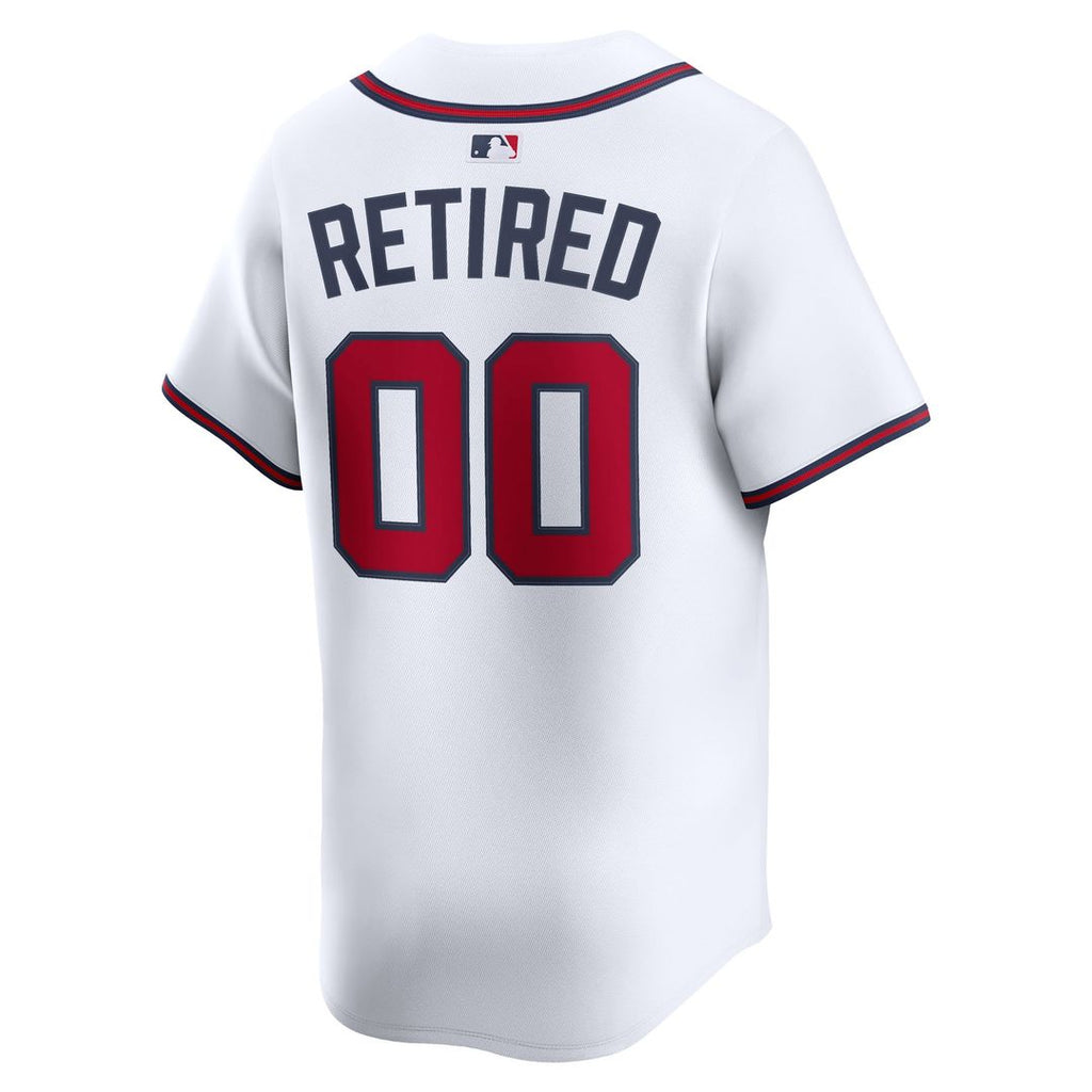 Atlanta Braves Nike Home Limited Pick - A - Player Retired Roster Jersey - White Team Jersey Sports Fan Apparel