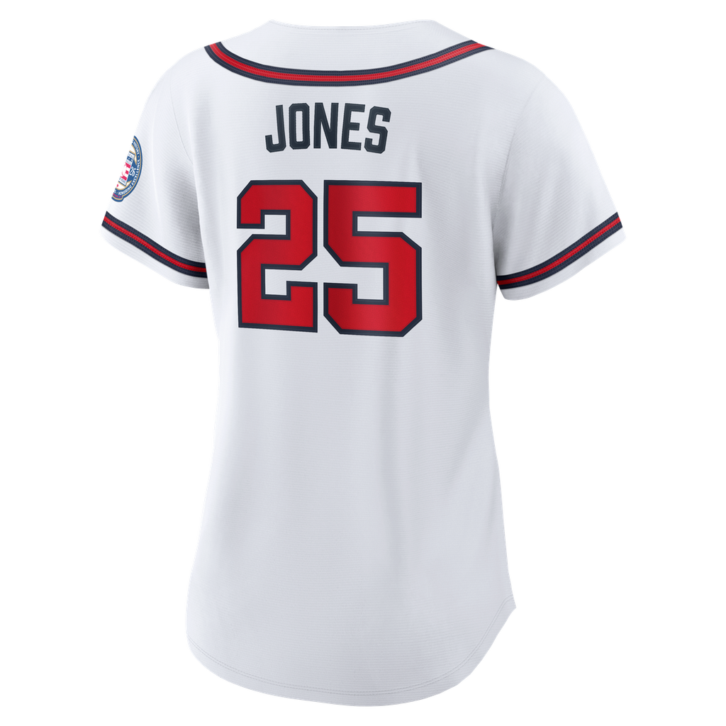 Atlanta Braves Andruw Jones Nike Women's 2026 Baseball Hall of Fame Retired Player Replica Jersey - White Team Jersey Sports Fan Apparel