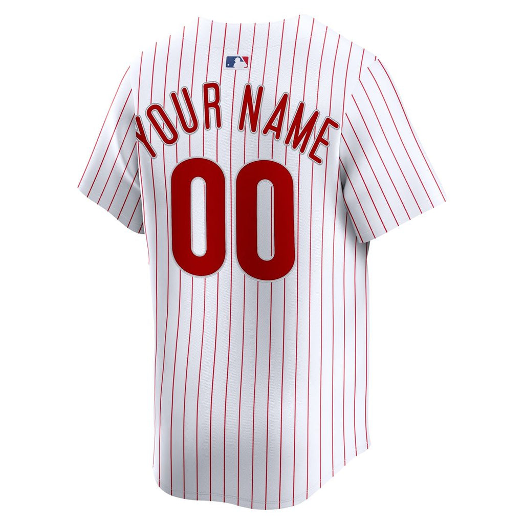 Philadelphia Phillies Nike Home Limited Custom Jersey - White Team Jersey Sports Fan Apparel