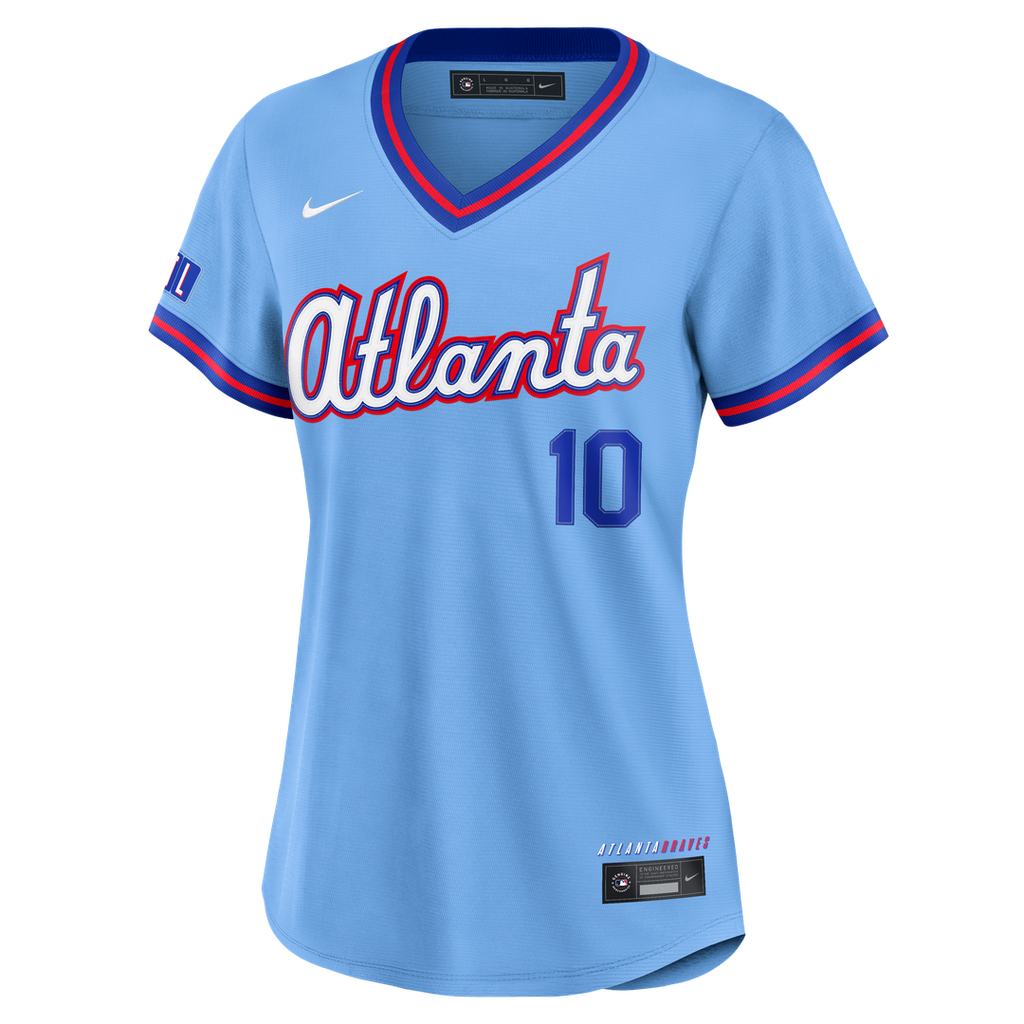 Atlanta Braves Chipper Jones Nike Women's 2026 City Connect Stadium Jersey - Powder Blue Team Jersey Sports Fan Apparel