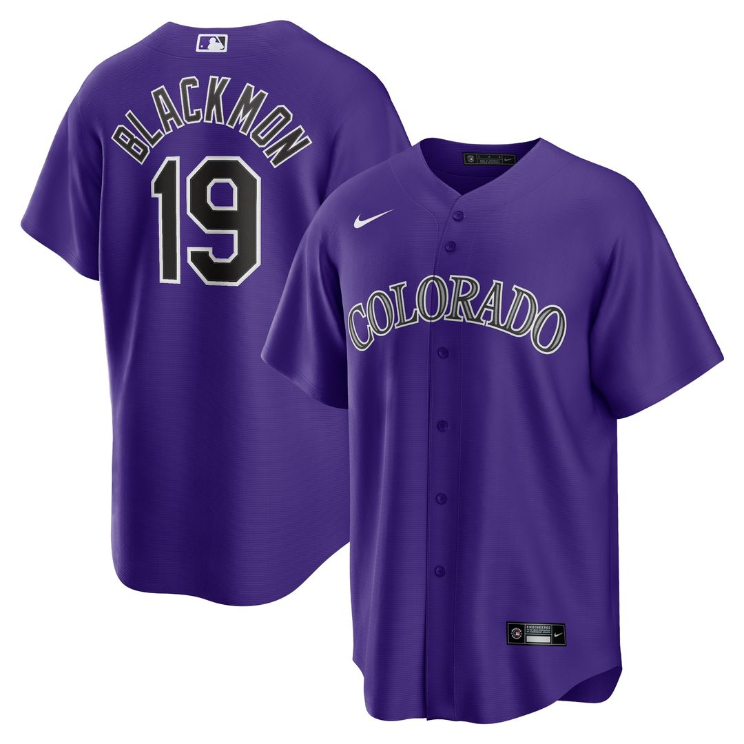 Colorado Rockies Charlie Blackmon Nike Alternate Replica Player Name Jersey - Purple Team Jersey Sports Fan Apparel