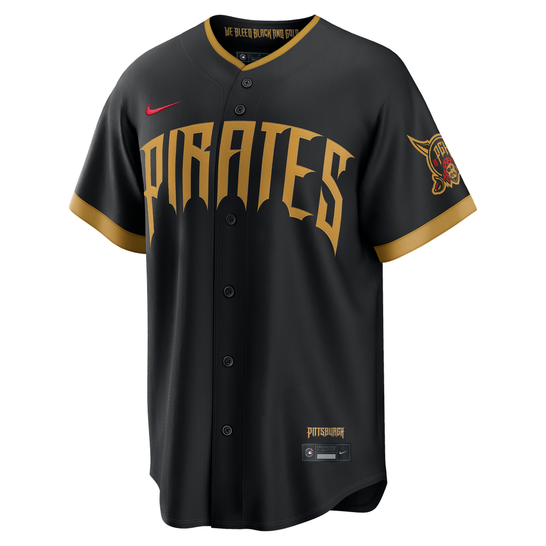 Pittsburgh Pirates Oneil Cruz Nike 2026 City Connect Stadium Jersey - Black Team Jersey Sports Fan Apparel