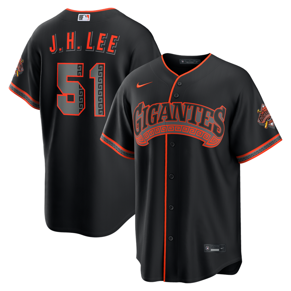 San Francisco Giants Jung Hoo Lee Nike Alternate Stadium Jersey - Black Team Jersey Sports Fan Apparel