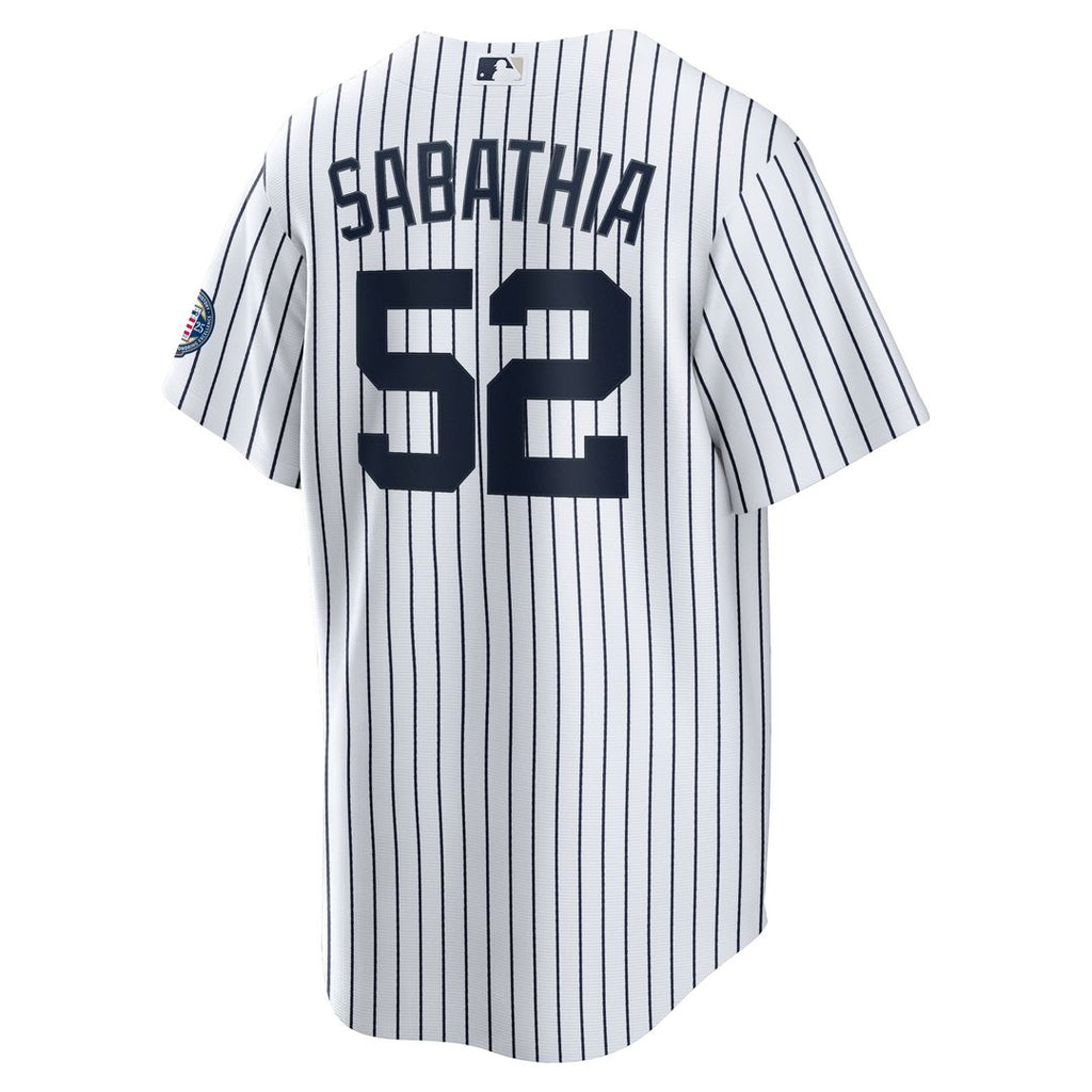 New York Yankees CC Sabathia Nike 2025 Baseball Hall of Fame Name & Number Retired Replica Jersey - White Team Jersey Sports Fan Apparel