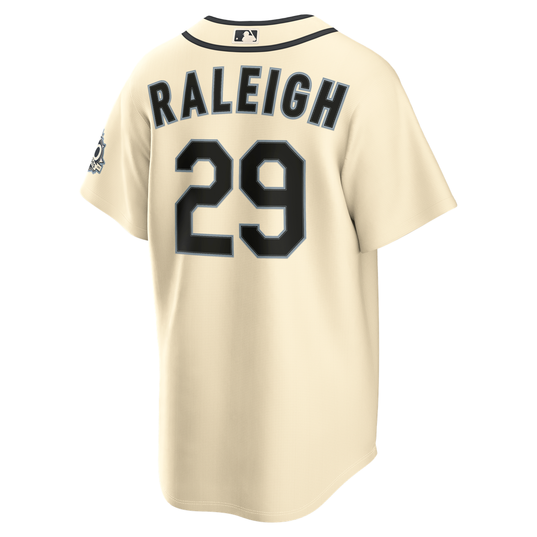 Seattle Mariners Cal Raleigh Nike Alternate Stadium Jersey - Cream Team Jersey Sports Fan Apparel