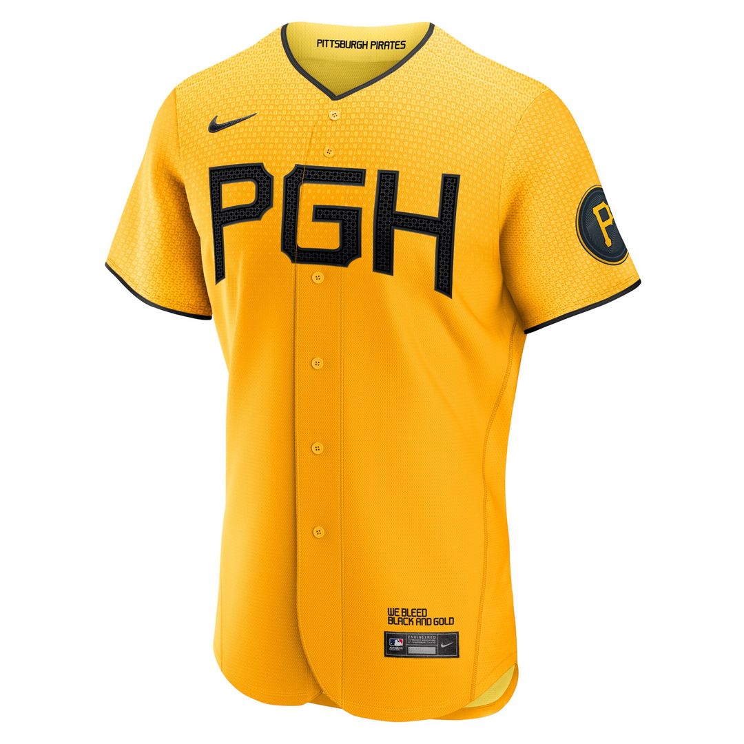 Pittsburgh Pirates Roberto Clemente Nike City Connect Authentic Player Jersey - Gold Team Jersey Sports Fan Apparel