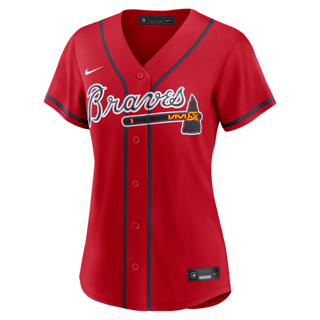 Atlanta Braves Ronald Acuña Jr. Nike Women's Alternate Replica Jersey - Navy Team Jersey Sports Fan Apparel