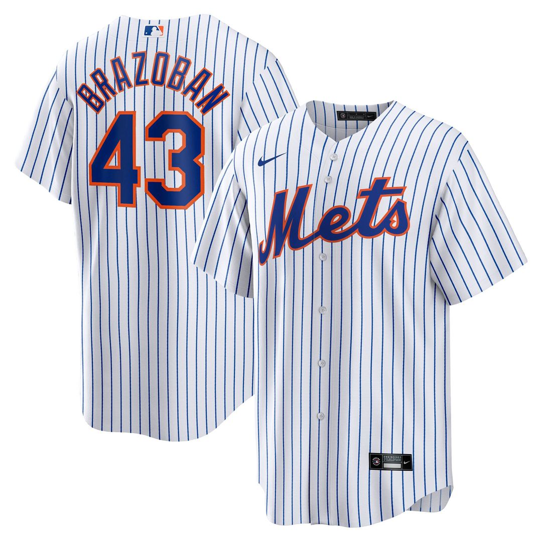 New York Mets Huascar Brazobán Nike Home Replica Jersey - White Team Jersey Sports Fan Apparel
