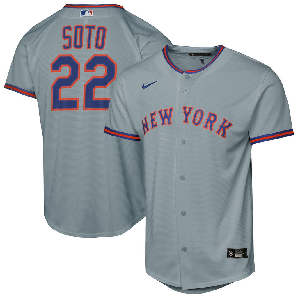 New York Mets Juan Soto Nike Youth Road Replica Jersey - Gray Team Jersey Sports Fan Apparel