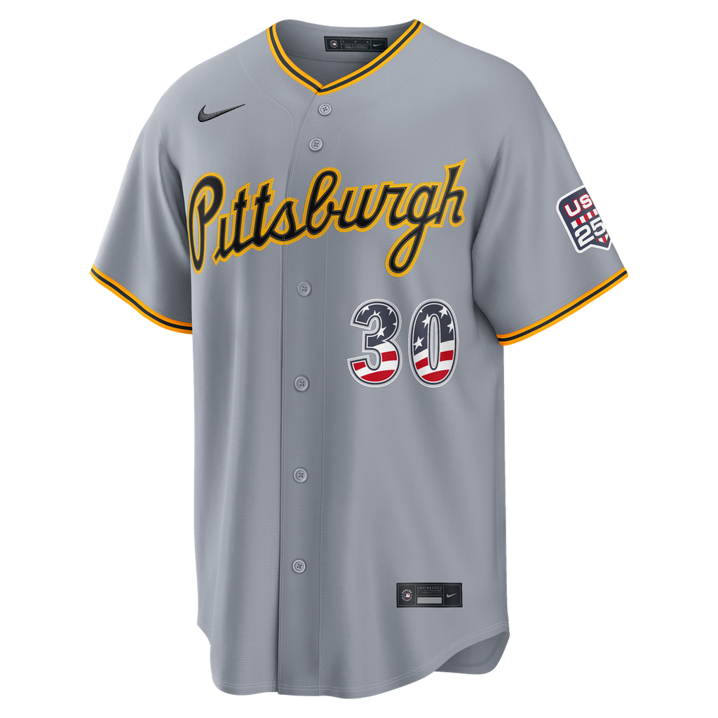 Pittsburgh Pirates Paul Skenes Nike USA 250 Fourth of July Road Stadium Jersey - Gray Team Jersey Sports Fan Apparel