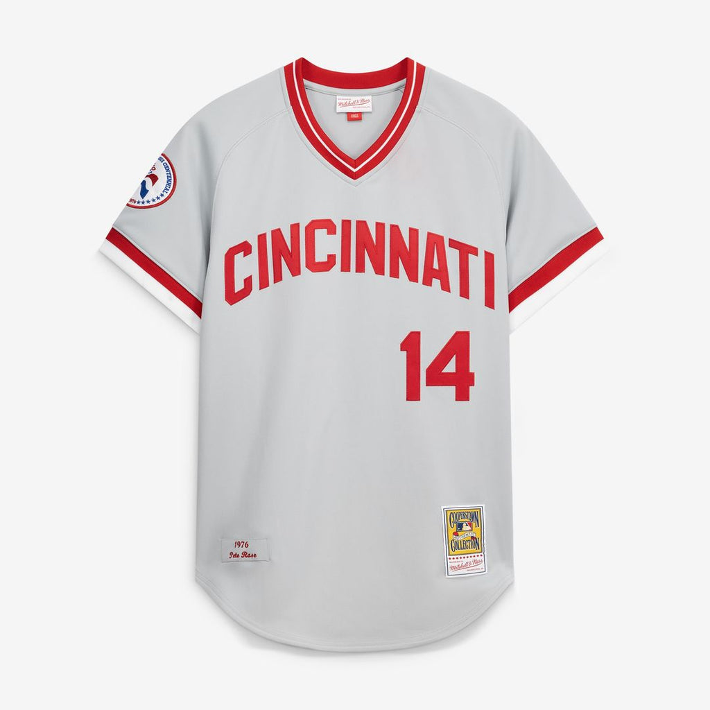 Cincinnati Reds Pete Rose Mitchell & Ness 1976 Authentic Jersey - Gray Team Jersey Sports Fan Apparel