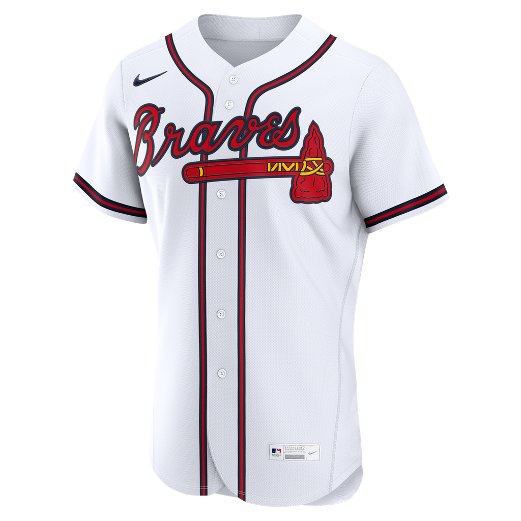 Atlanta Braves Nike Home Authentic Custom Jersey - White Team Jersey Sports Fan Apparel