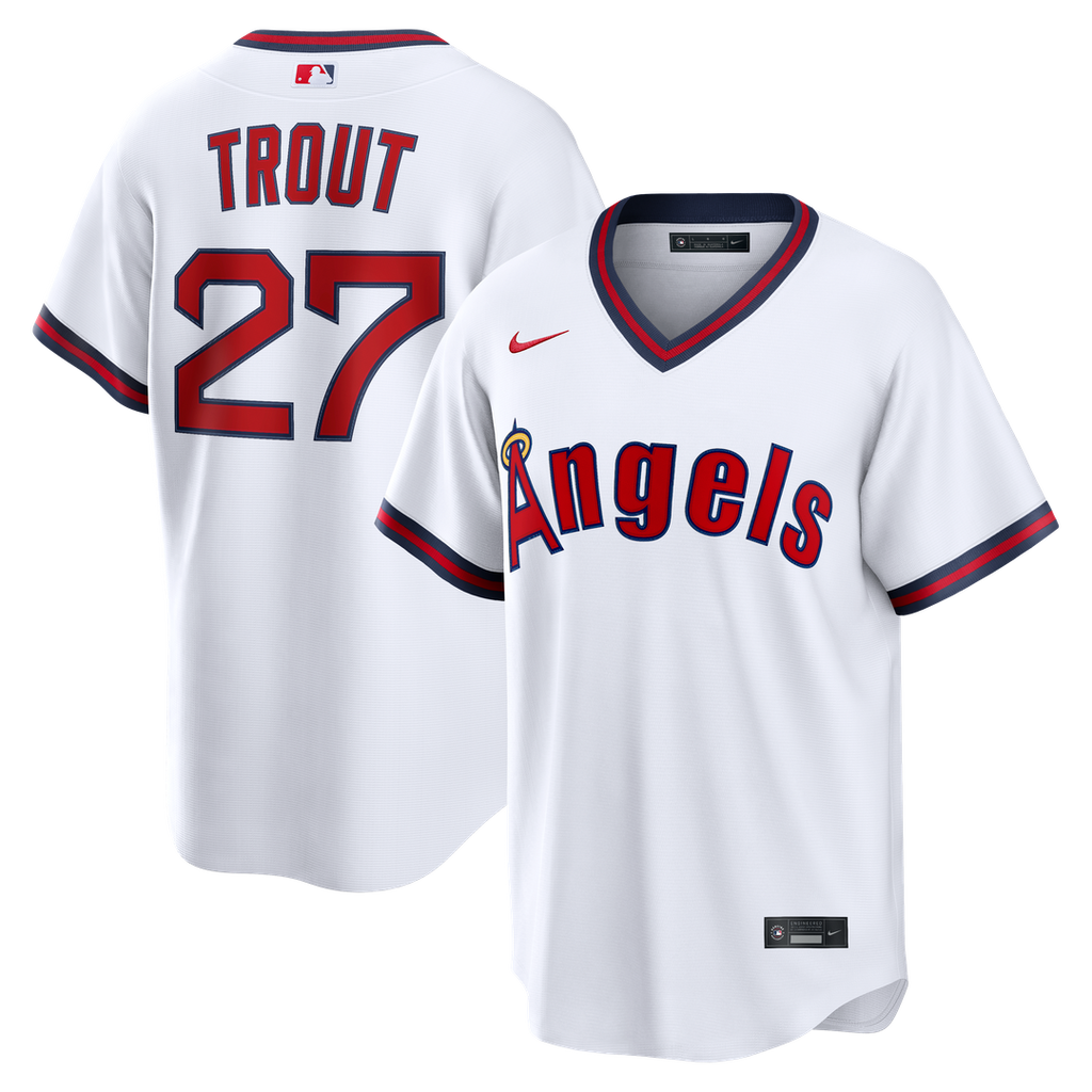 Los Angeles Angels Mike Trout Nike Alternate Replica Jersey - White Team Jersey Sports Fan Apparel