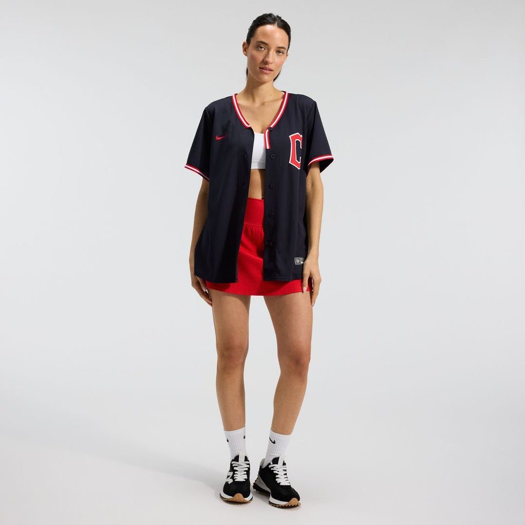 Cleveland Guardians Nike Women's Alternate Replica Jersey - Navy Team Jersey Sports Fan Apparel