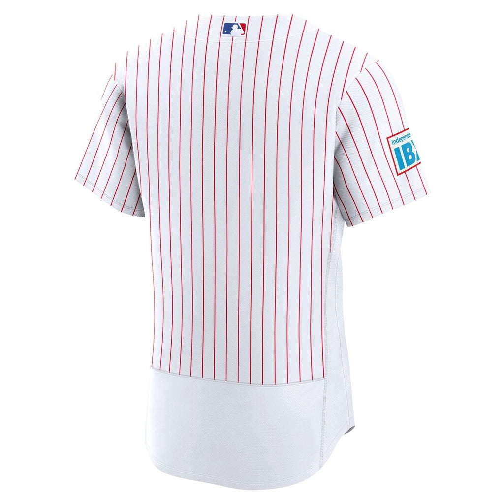 Philadelphia Phillies Nike Home Sponsor Patch Authentic Jersey - White Team Jersey Sports Fan Apparel
