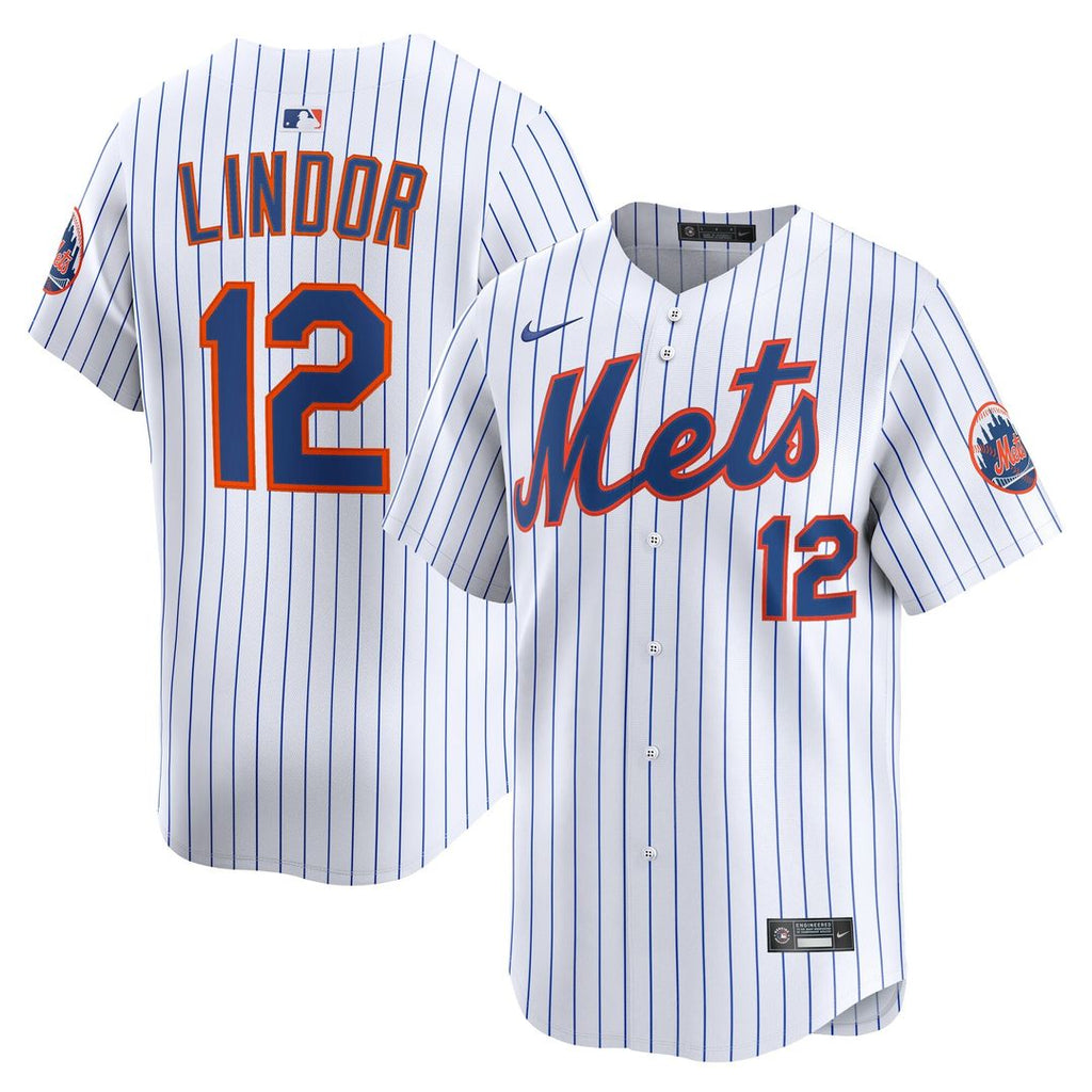 New York Mets Francisco Lindor Nike Home Limited Jersey - White Team Jersey Sports Fan Apparel