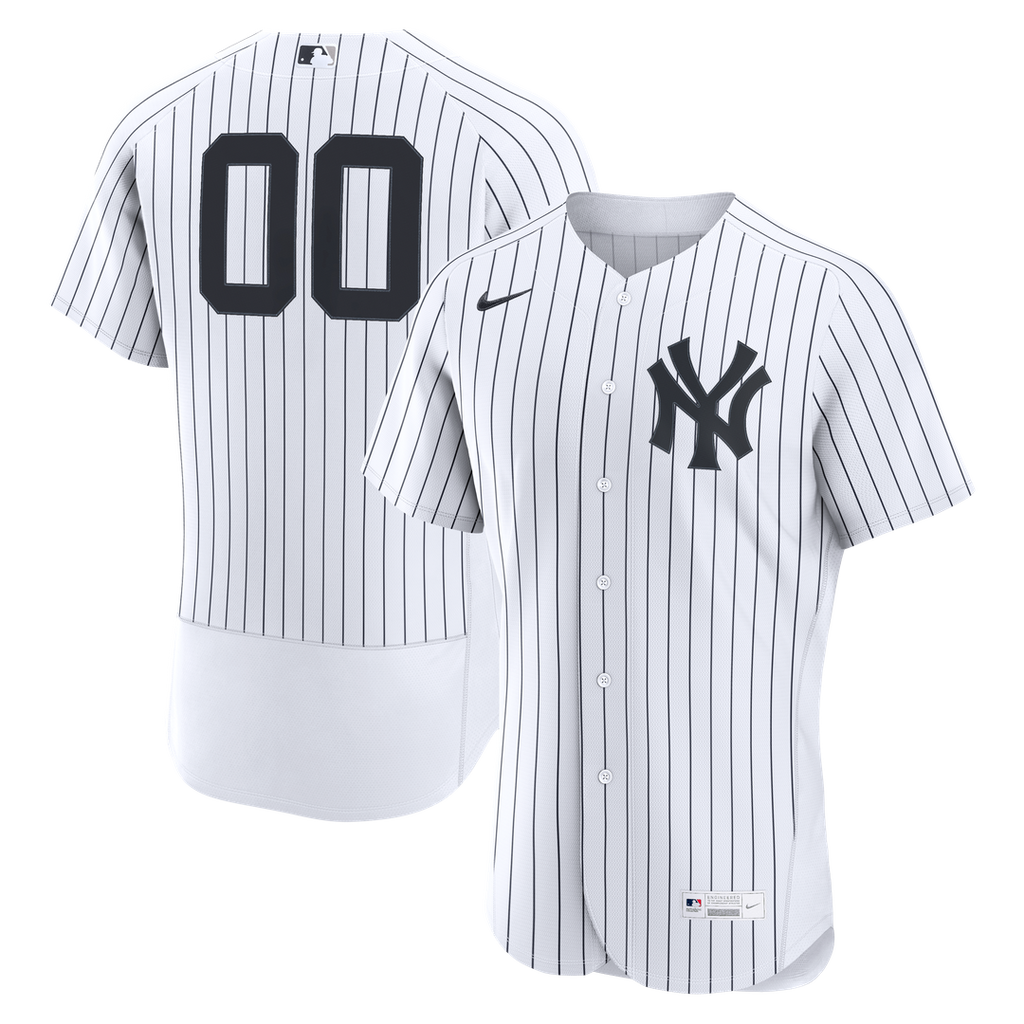 New York Yankees Nike Home Authentic Custom Jersey - White Team Jersey Sports Fan Apparel