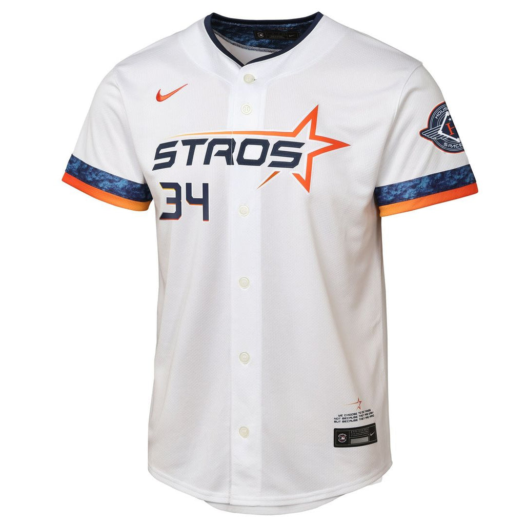 Houston Astros Nolan Ryan Nike Youth 2025 City Connect Limited Player Jersey - White Team Jersey Sports Fan Apparel