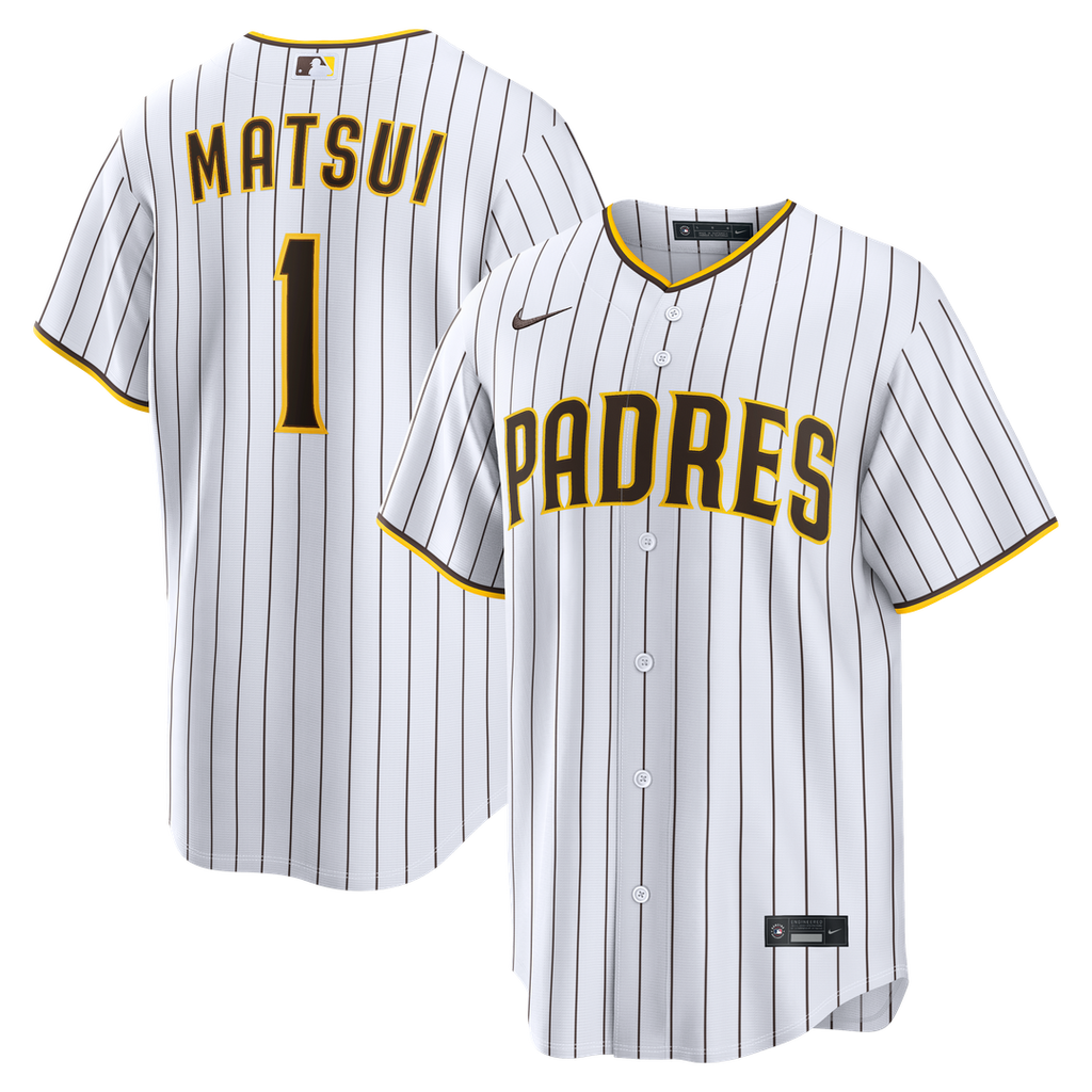 San Diego Padres Yuki Matsui Nike Home Replica Jersey - White Team Jersey Sports Fan Apparel