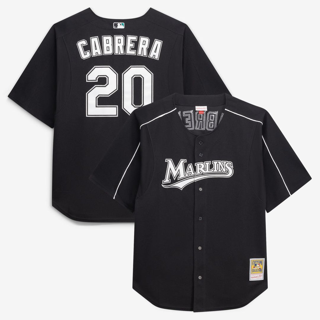 Miami Marlins Miguel Cabrera Mitchell & Ness Big & Tall Cooperstown Mesh Batting Practice Jersey - Black Team Jersey Sports Fan Apparel