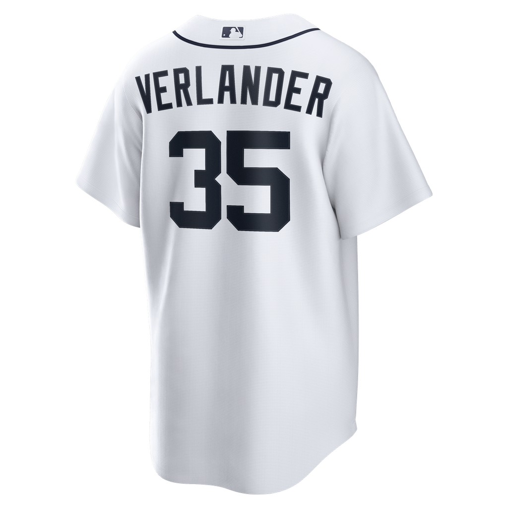 Detroit Tigers Justin Verlander Nike Home Replica Jersey - White Team Jersey Sports Fan Apparel