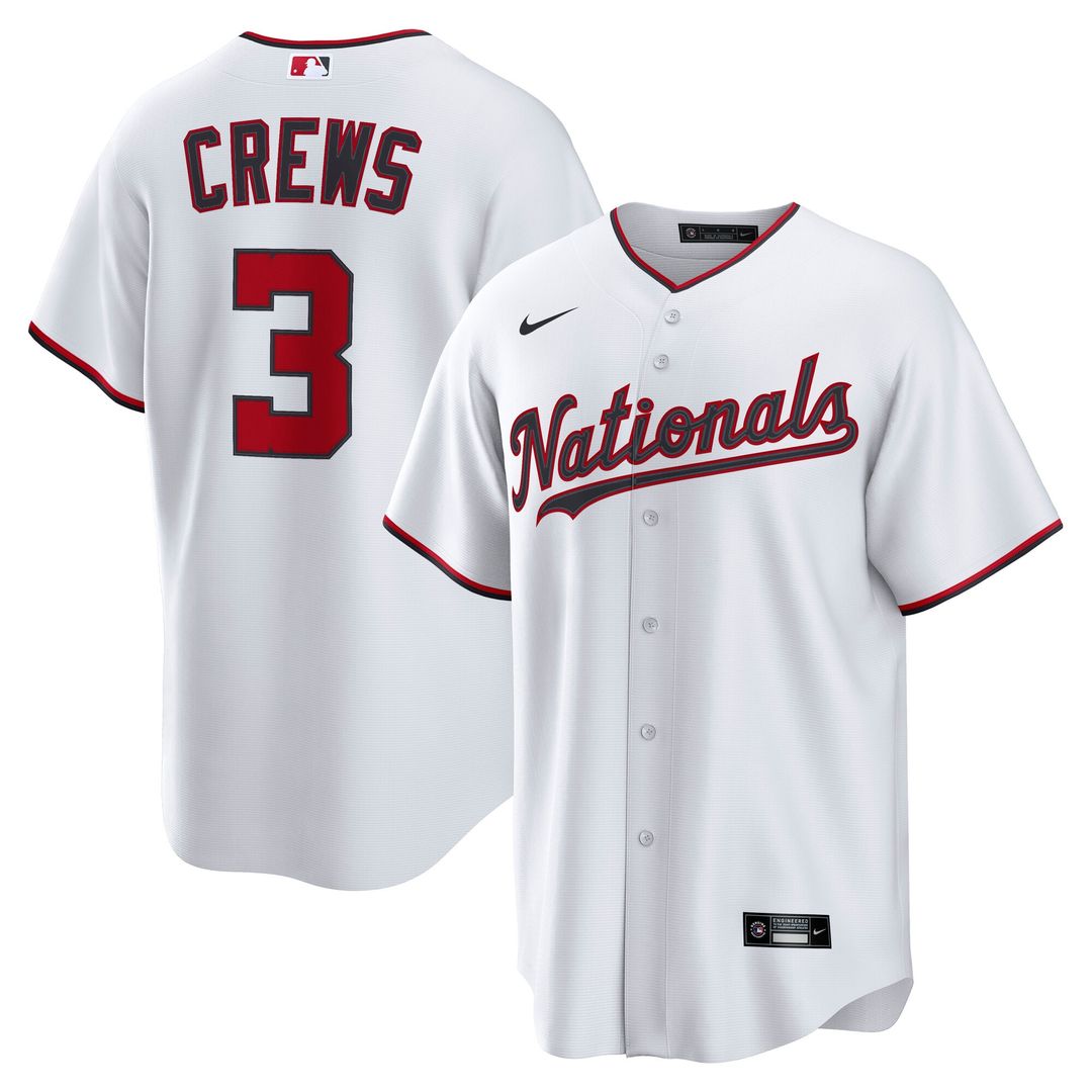 Washington Nationals Dylan Crews Nike Alternate Replica Jersey - Navy Team Jersey Sports Fan Apparel