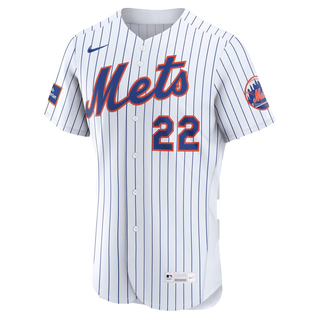 New York Mets Juan Soto Nike Home Authentic Sponsor Patch Jersey - White Team Jersey Sports Fan Apparel