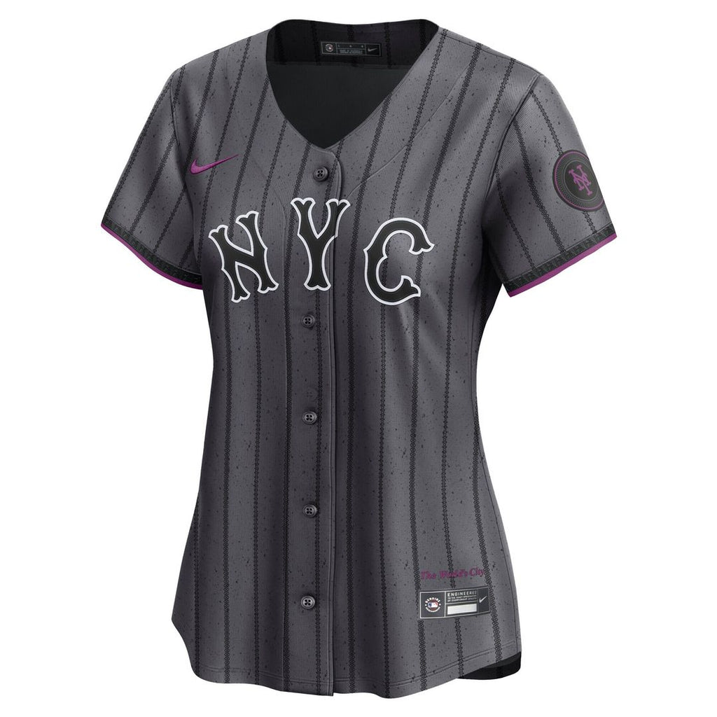 New York Mets Francisco Lindor Nike Women's City Connect Limited Jersey - Gray Team Jersey Sports Fan Apparel