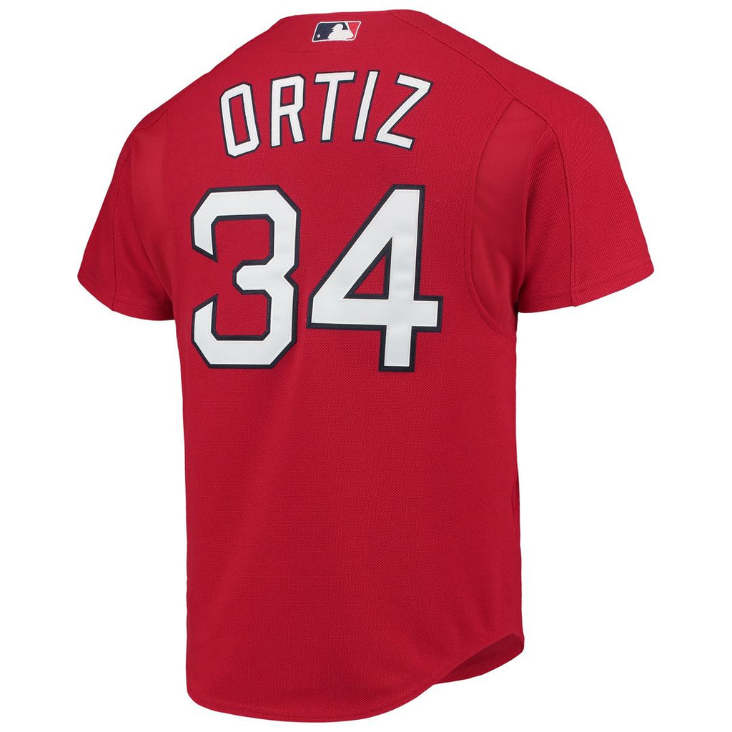 Boston Red Sox David Ortiz Mitchell & Ness Cooperstown Mesh Batting Practice Button - Up Jersey - Red Team Jersey Sports Fan Apparel
