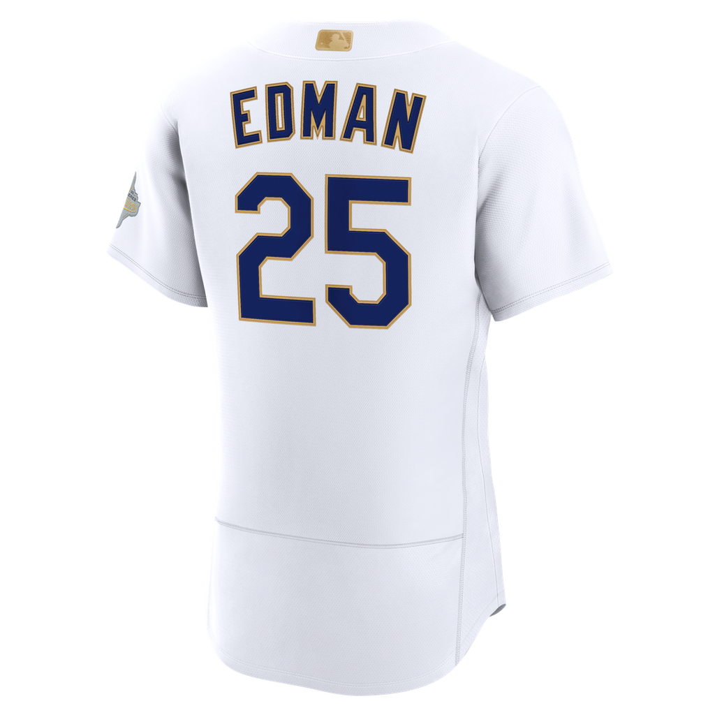 Los Angeles Dodgers Tommy Edman Nike 2026 Gold Collection Authentic Jersey - White Team Jersey Sports Fan Apparel