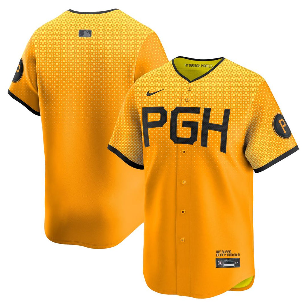 Pittsburgh Pirates Nike City Connect Limited Jersey - Gold Team Jersey Sports Fan Apparel