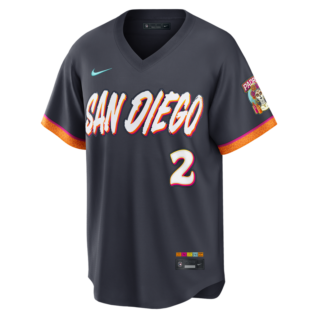 San Diego Padres Xander Bogaerts Nike 2026 City Connect Stadium Jersey - Obsidian Team Jersey Sports Fan Apparel