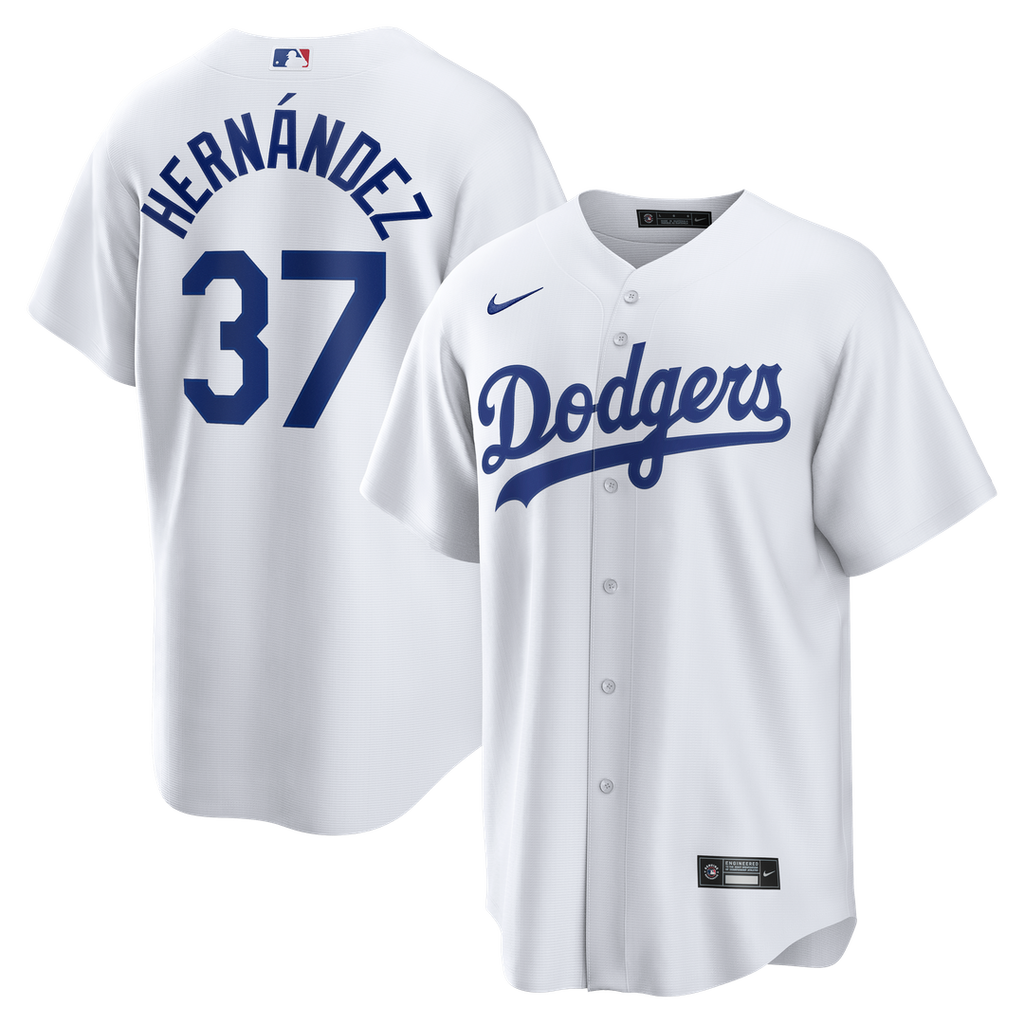 Los Angeles Dodgers Teoscar Hernández Nike Home Replica Jersey - White Team Jersey Sports Fan Apparel