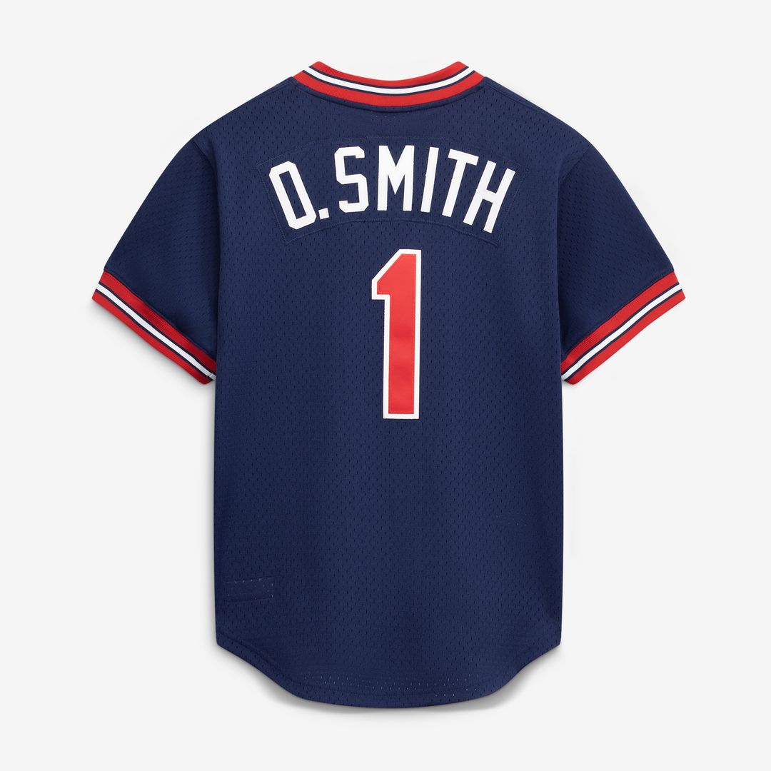 St. Louis Cardinals Ozzie Smith Mitchell & Ness Authentic Batting Practice Jersey - Navy Team Jersey Sports Fan Apparel