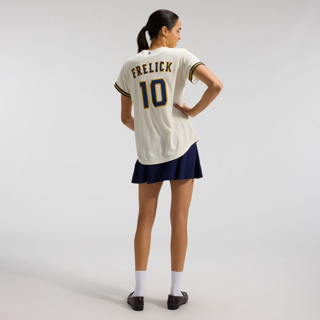 Milwaukee Brewers Sal Frelick Nike Women's Home Replica Jersey - Cream Team Jersey Sports Fan Apparel