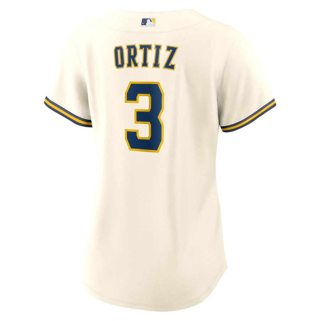 Milwaukee Brewers Joey Ortiz Nike Women's Home Replica Jersey - Cream Team Jersey Sports Fan Apparel