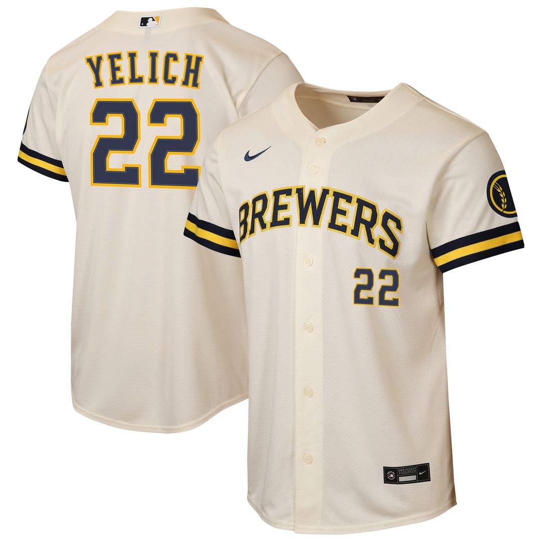 Milwaukee Brewers Christian Yelich Nike Youth Road Stadium Jersey - Powder Blue Team Jersey Sports Fan Apparel
