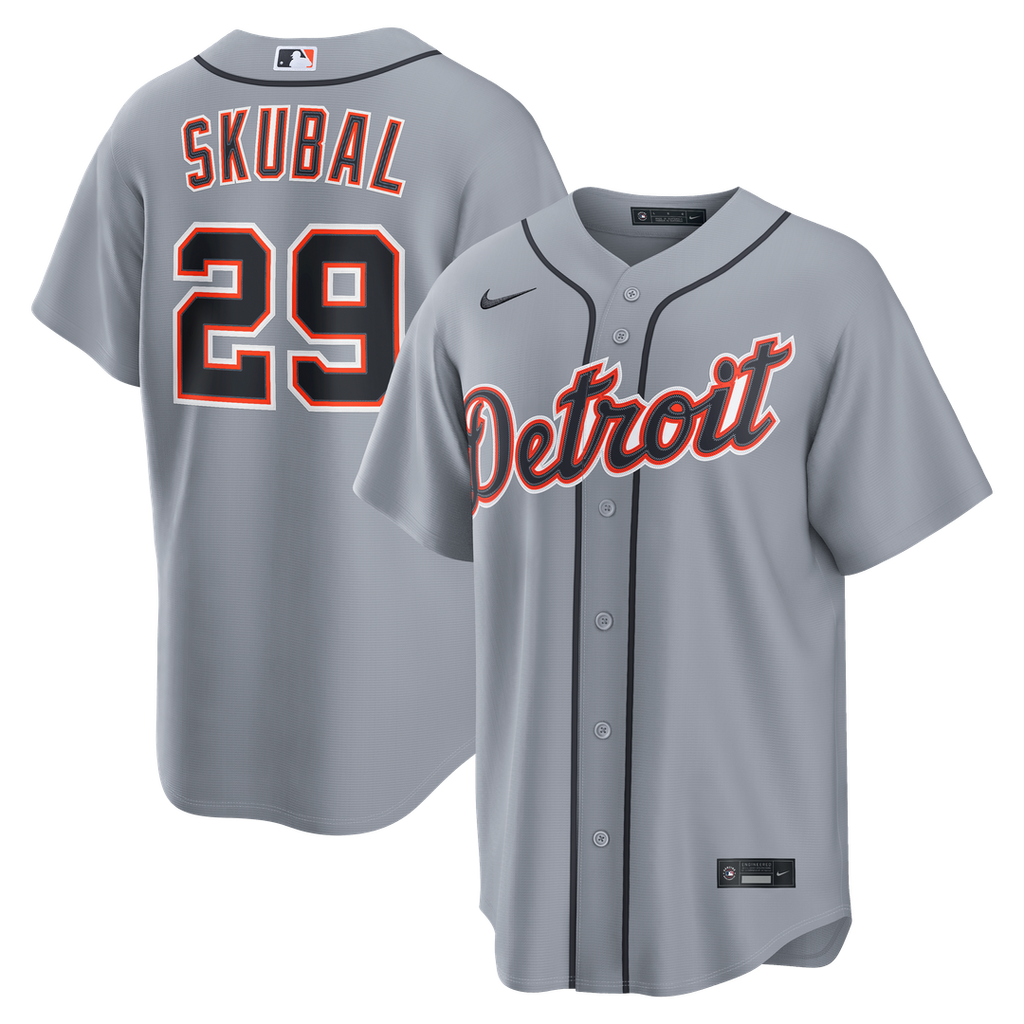 Detroit Tigers Tarik Skubal Nike Road Replica Jersey - Gray Team Jersey Sports Fan Apparel