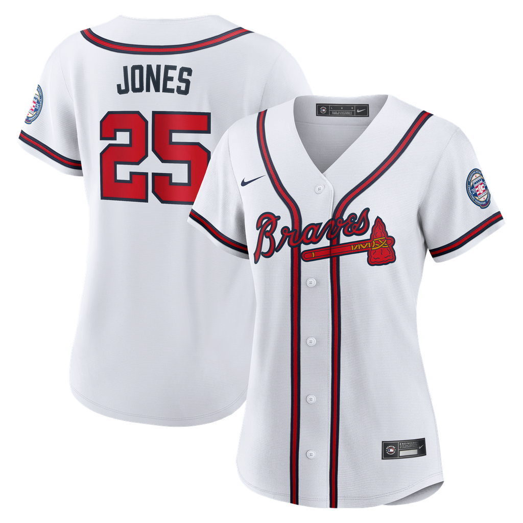 Atlanta Braves Andruw Jones Nike Women's 2026 Baseball Hall of Fame Retired Player Replica Jersey - White Team Jersey Sports Fan Apparel
