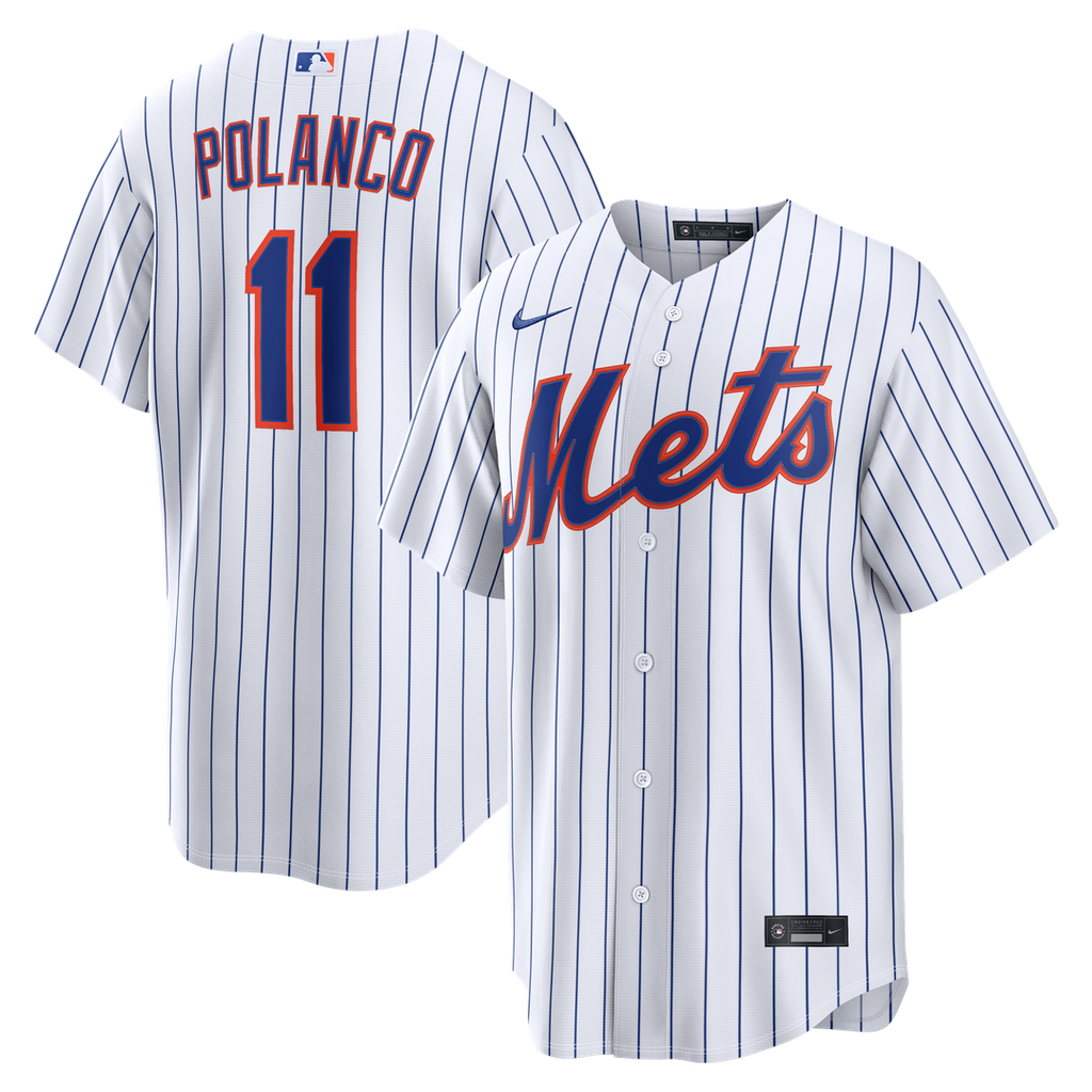 New York Mets Jorge Polanco Nike Home Replica Jersey - White Team Jersey Sports Fan Apparel