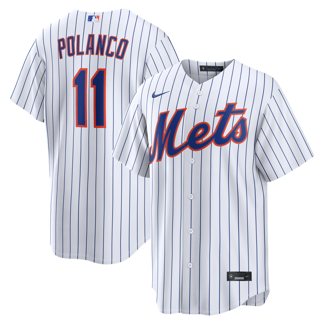 New York Mets Jorge Polanco Nike Home Replica Jersey - White Team Jersey Sports Fan Apparel