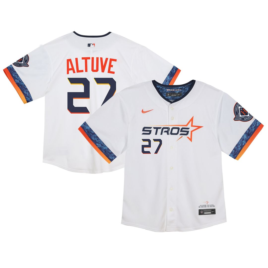 Houston Astros Jose Altuve Nike Toddler City Connect 2025 Limited Jersey - White Team Jersey Sports Fan Apparel