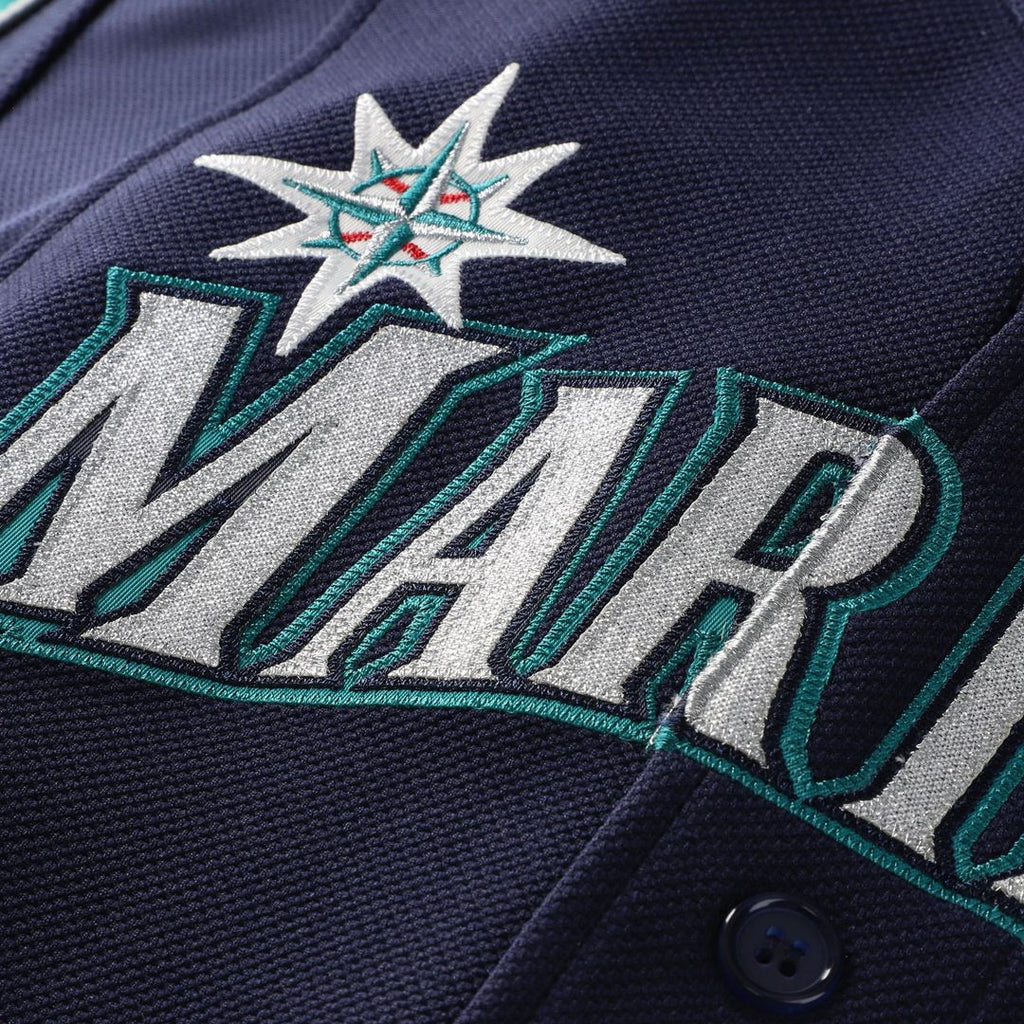 Seattle Mariners Ichiro Suzuki Mitchell & Ness 2006 Cooperstown Mesh Batting Practice Button - Up Jersey - Navy Team Jersey Sports Fan Apparel
