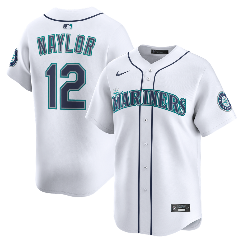 Seattle Mariners Josh Naylor Nike Home Limited Jersey - White Team Jersey Sports Fan Apparel