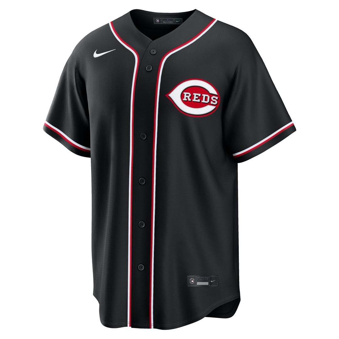 Cincinnati Reds Nike Fashion Replica Black Out Jersey Team Jersey Sports Fan Apparel