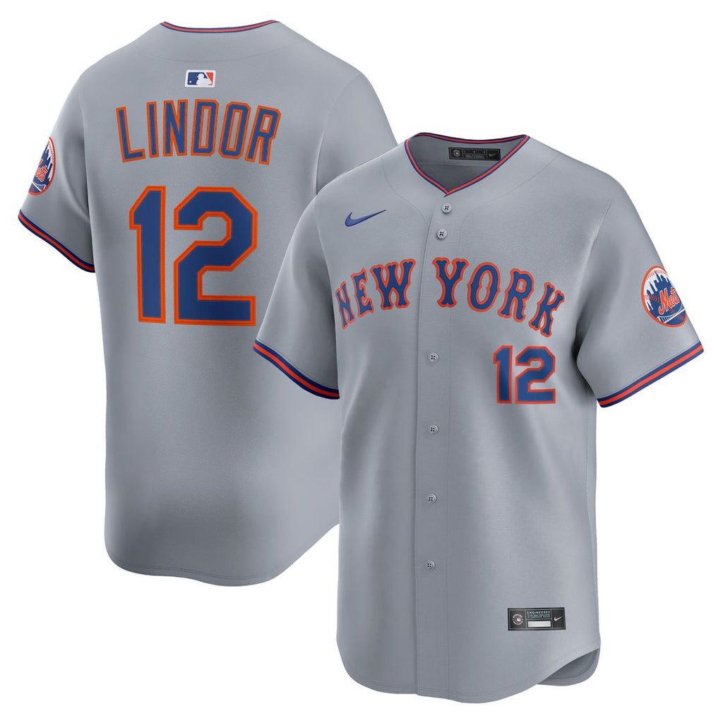 New York Mets Francisco Lindor Nike Road Limited Player Jersey - Gray Team Jersey Sports Fan Apparel