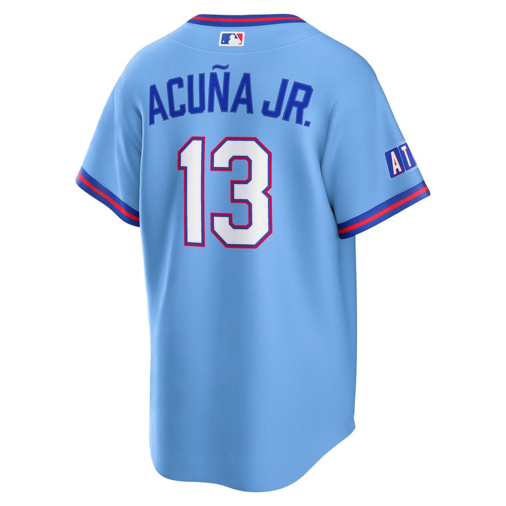 Atlanta Braves Ronald Acuña Jr. Nike 2026 City Connect Stadium Jersey - Powder Blue Team Jersey Sports Fan Apparel