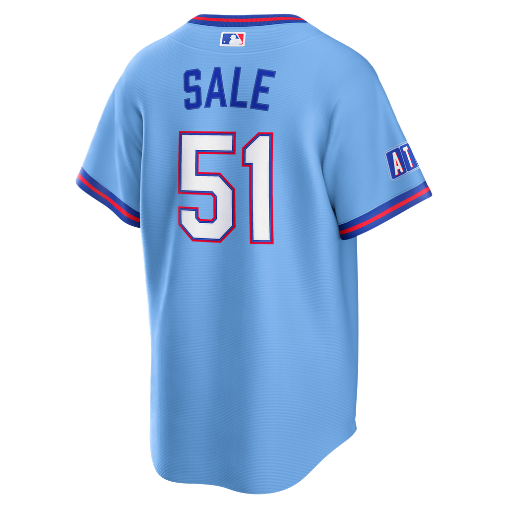 Atlanta Braves Chris Sale Nike 2026 City Connect Stadium Jersey - Powder Blue Team Jersey Sports Fan Apparel
