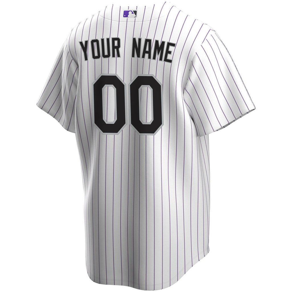 Colorado Rockies Nike Home Replica Custom Jersey - White Team Jersey Sports Fan Apparel