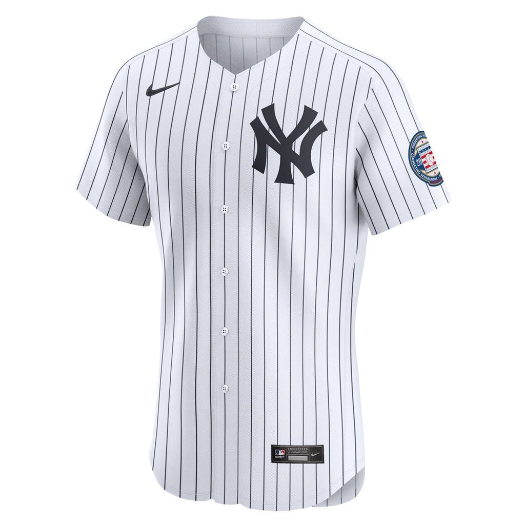 New York Yankees Derek Jeter Nike Home 2020 Hall of Fame Induction Patch Elite Player Jersey - White Team Jersey Sports Fan Apparel